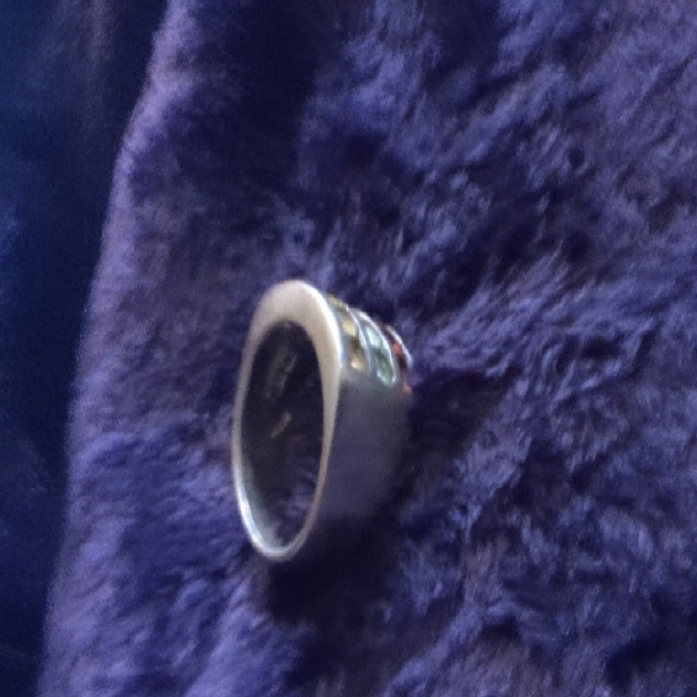 Vtg Sterling Silver Gemstone Ring - image 3